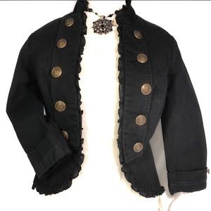 Charlotte Russe Black Military Jacket Size M